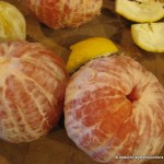 Peeled grapefruit